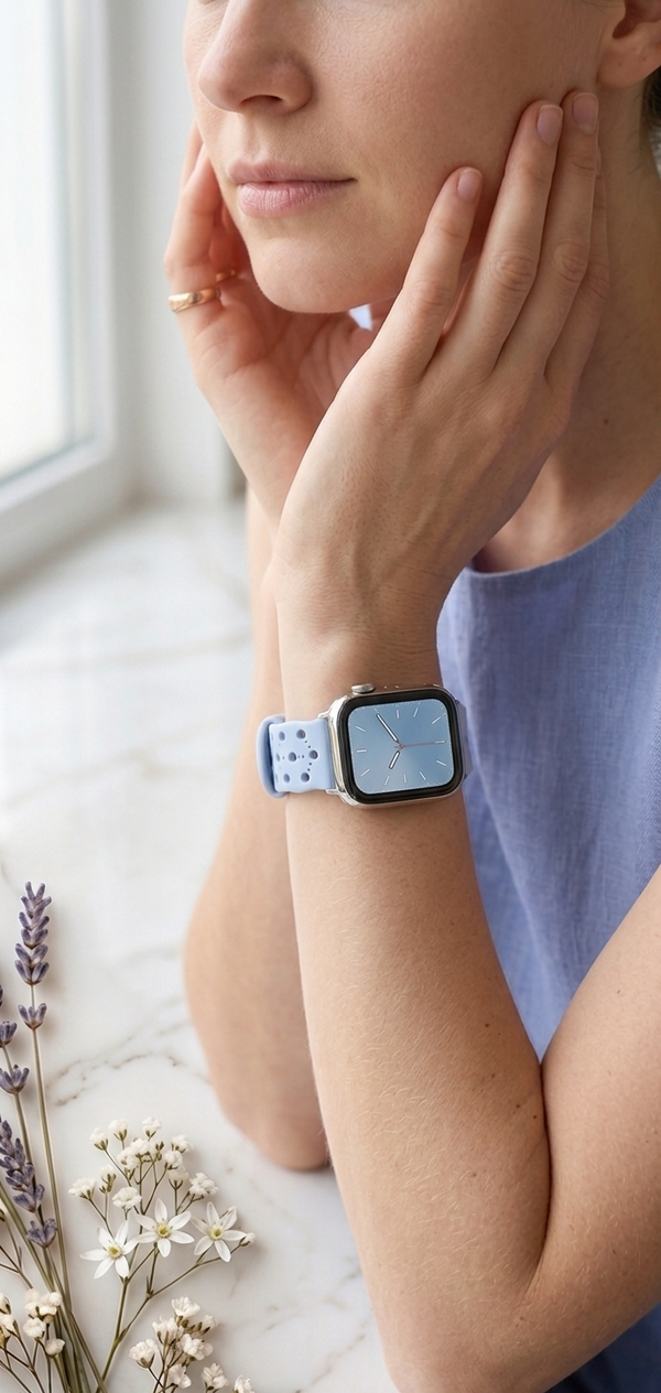 Blue Floral Smart Watch Band