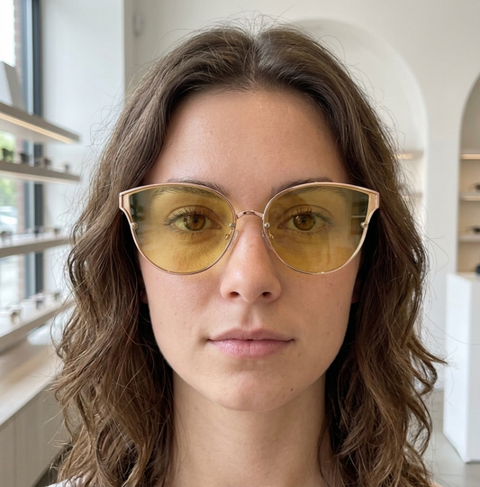 Cat-Eye Gold-framed Sunglasses