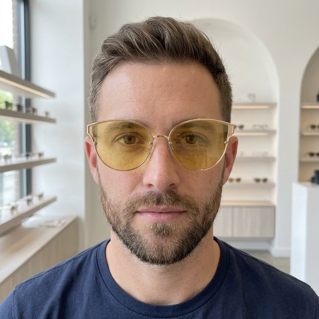 Cat-Eye Gold-framed Sunglasses
