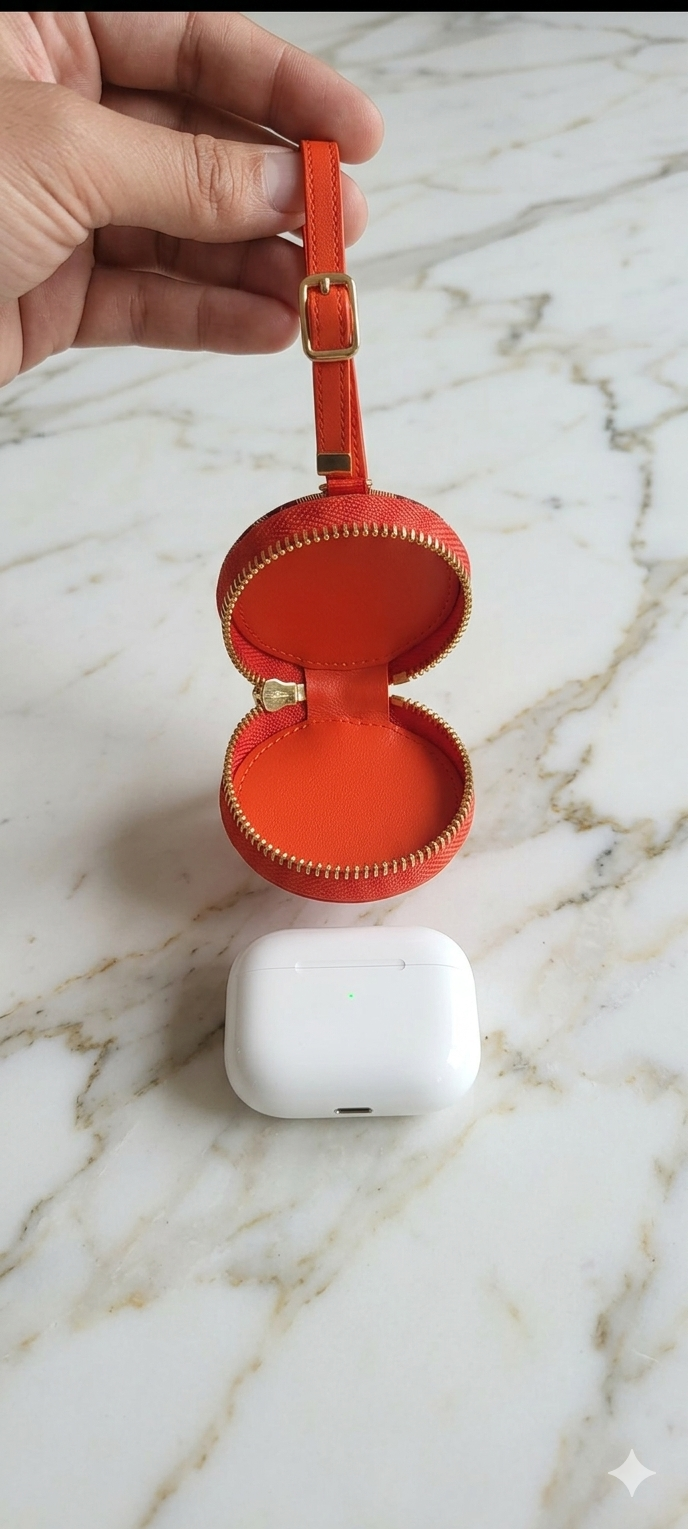 Red Round Airpods Case