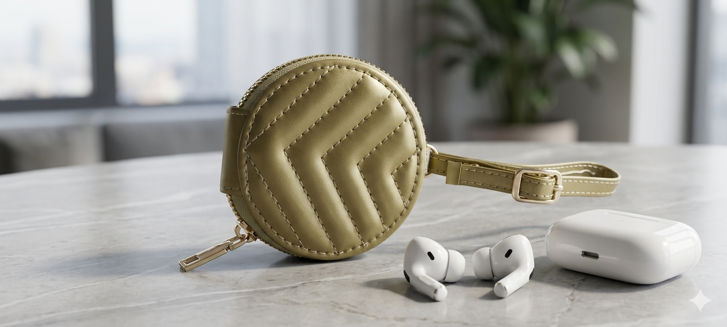 Gold Earbuds Case