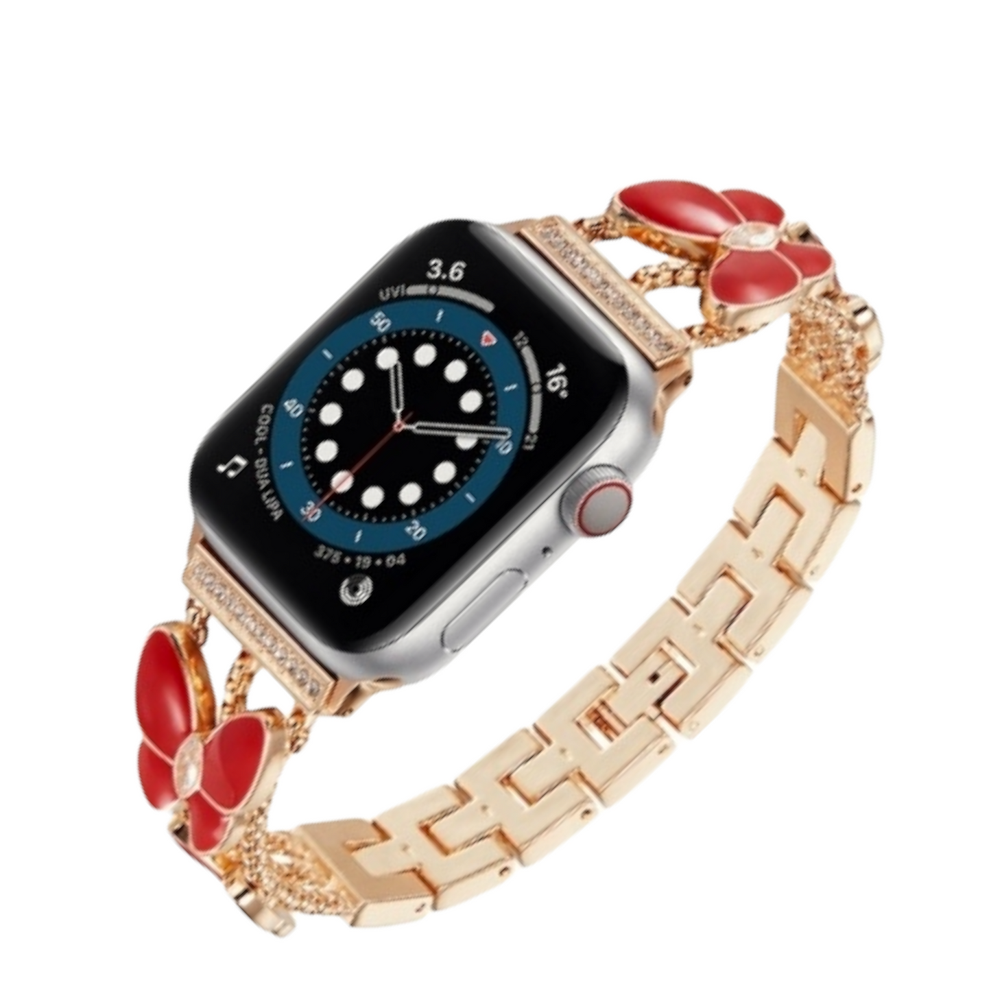 Butterfly women's watch band in rose gold