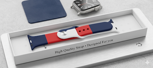 Unisex Tricolor Silicone Watch Strap
